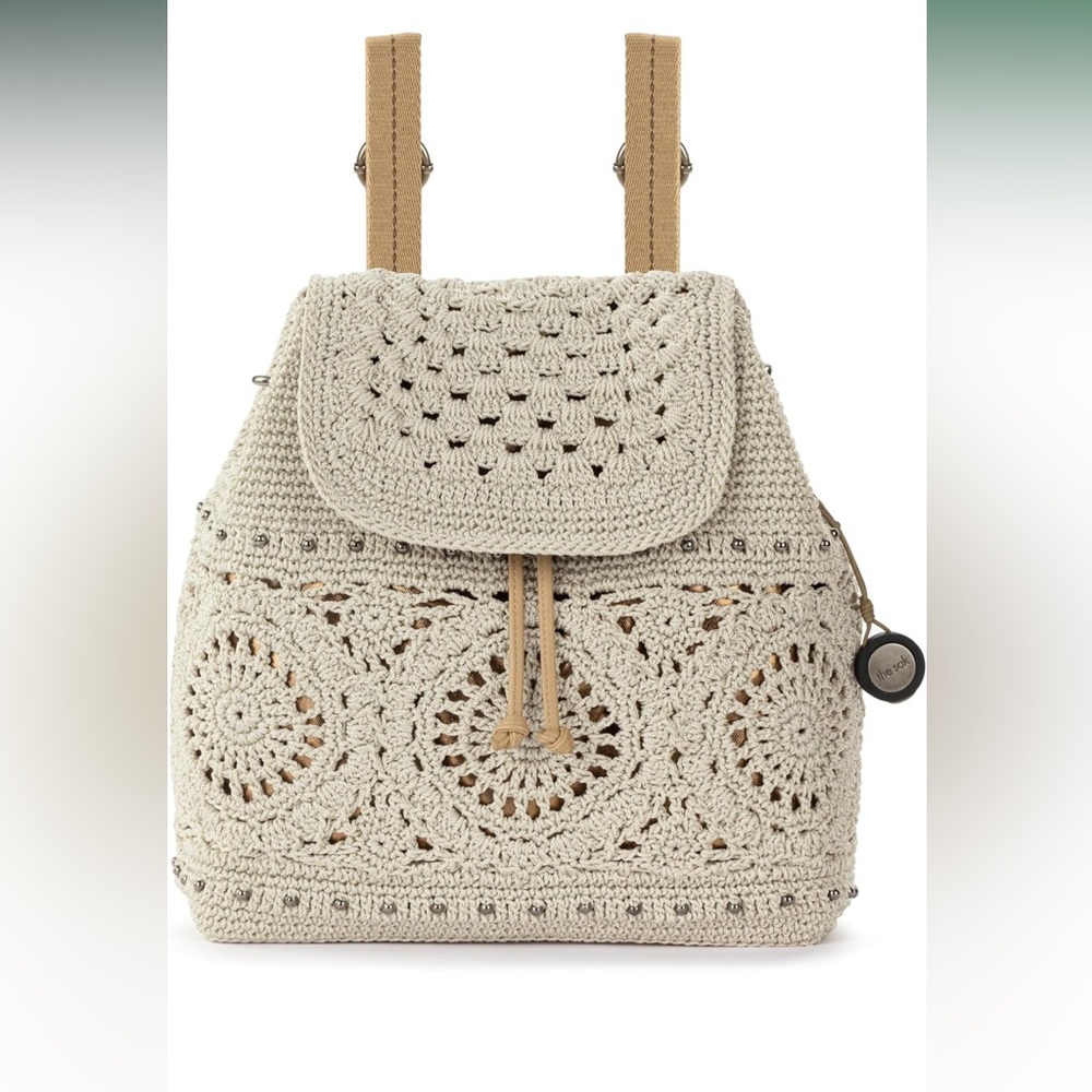 The Sak Tan Crochet Backpack